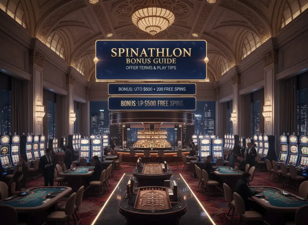 Spinathlon bonus guide with offer terms and play tips